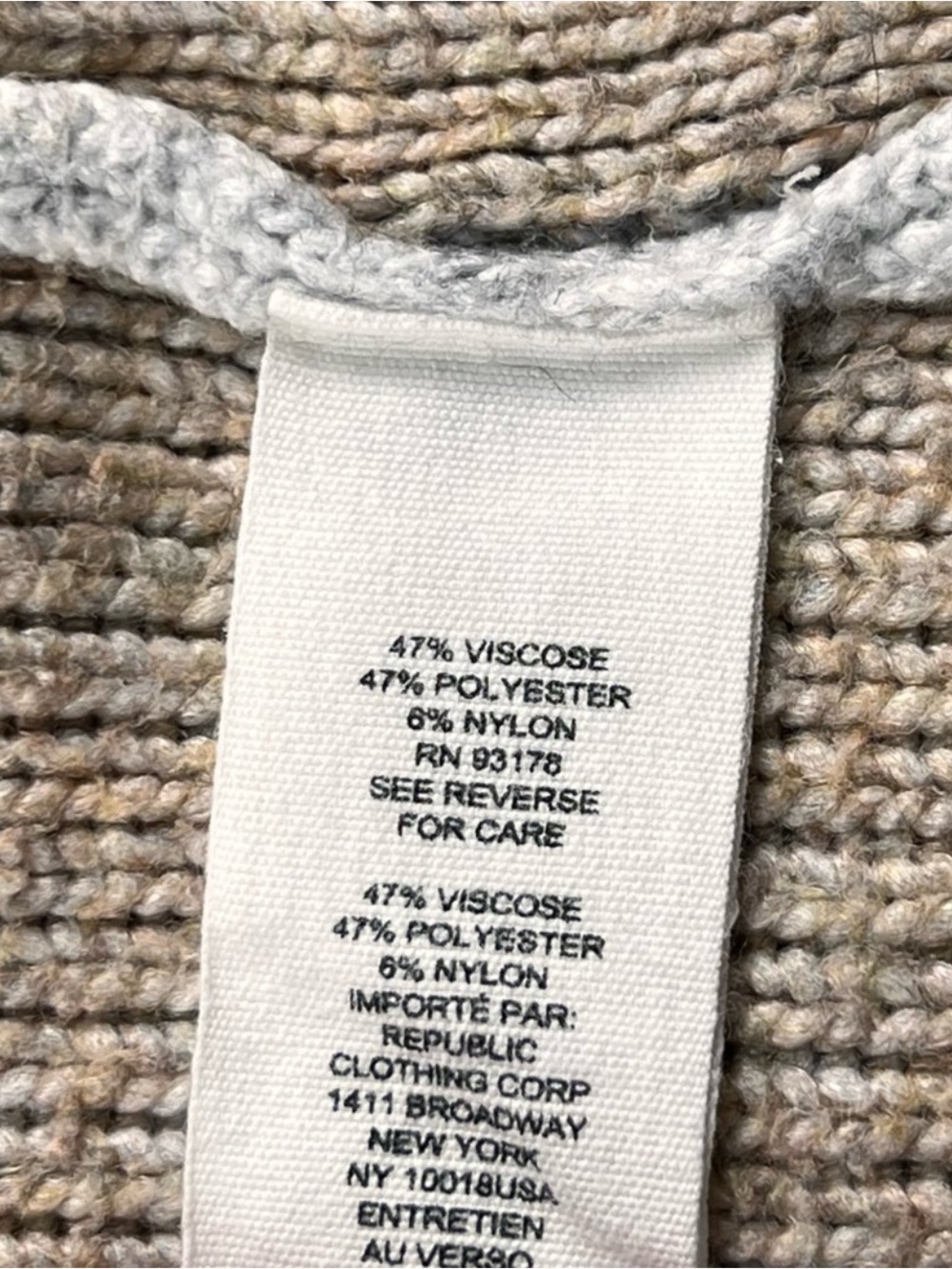 ❤️ For the Republic Large Womens Gray Star Open Front Long Cardigan Sweater (B4) - Picture 3 of 4